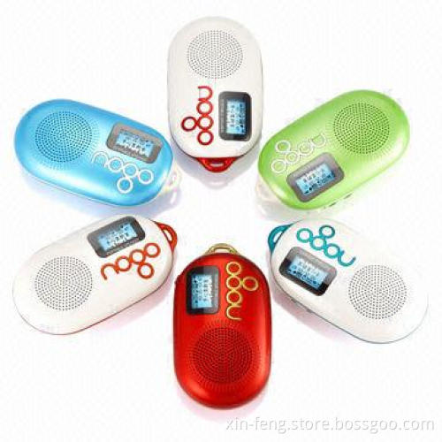 Mini Travel Speakers, Portable/MP3 Player, FM Radio and FM Recording, Calendar and Alarm Clock